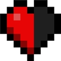 Minecraft Transparent Half A Heart - Minecraft Heart Png (1184x1184), Png Download